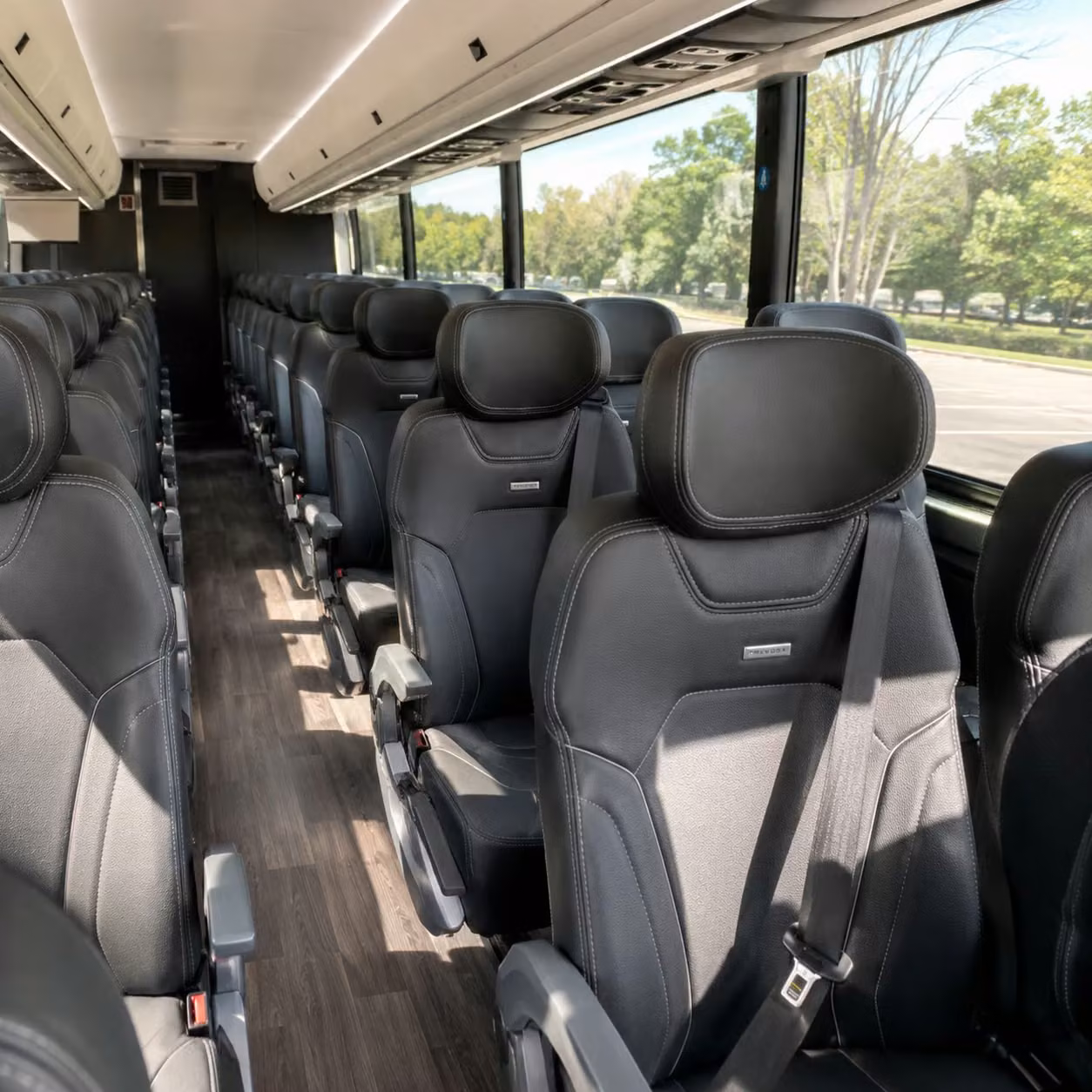 memphis charter bus rental interior